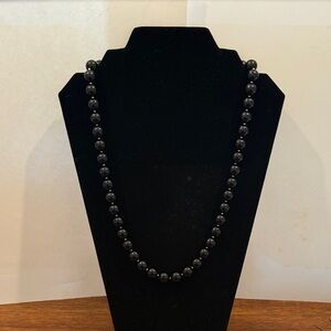 Black and Gold Beaded Necklace